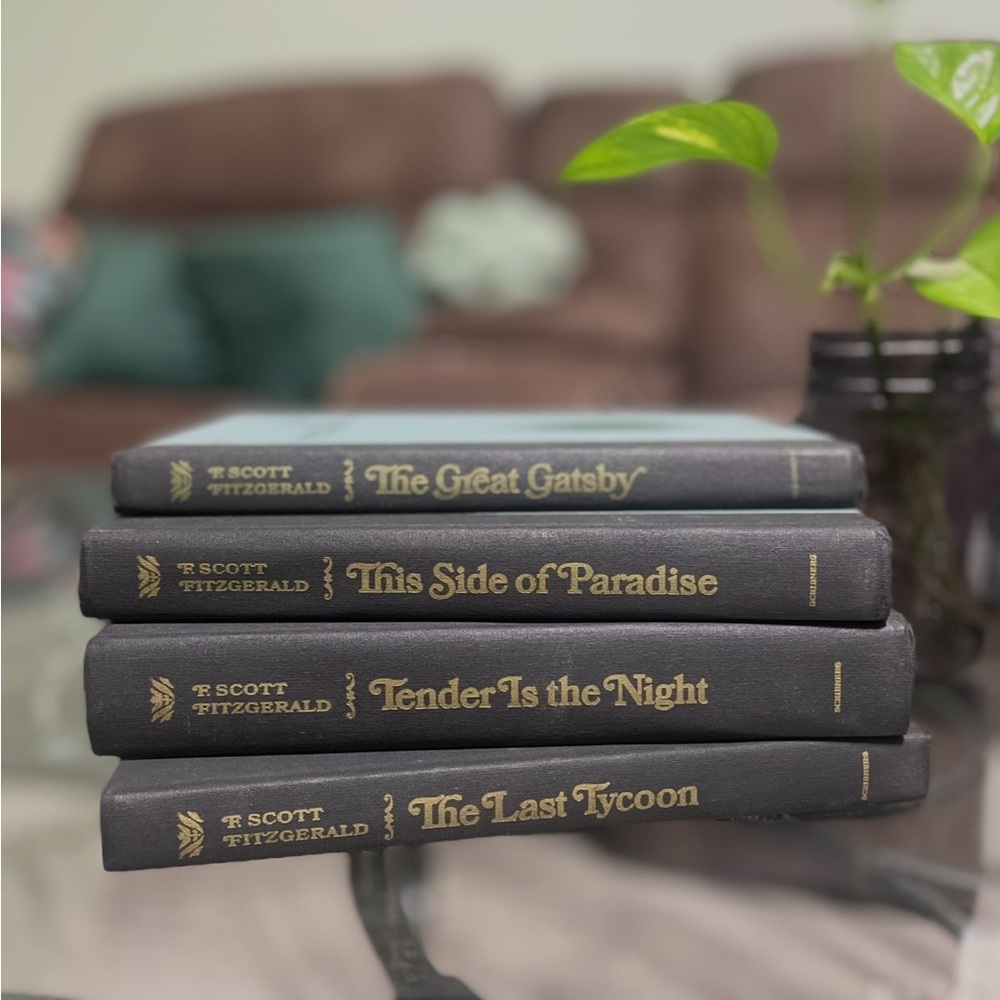 F. Scott Fitzgerald Book Set in Black and Gold Vintage